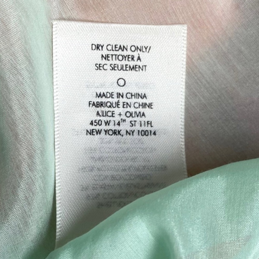 NEW ALICE + OLIVIA Linnie Tiered Rainbow Puff‎ Sleeve Poplin Midi Dress Size 8 - Picture 8 of 9